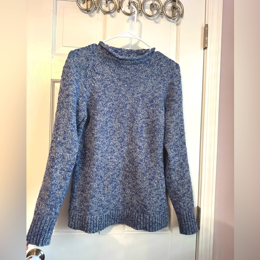 L.L.Bean Cotton Mock Neck Sweater Size Small